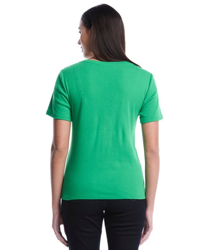 Petite Welt Pocket Button Detail Top (Fern Green)