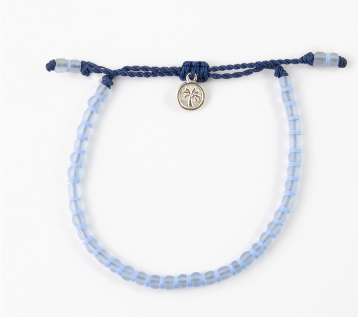 PINEAPPLE BLUE WAVES BEADED BRACELET SET - STYL-936