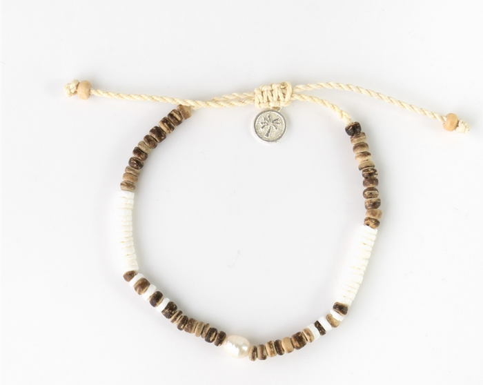 PINEAPPLE BLUE WAVES BEADED BRACELET SET - STYL-936