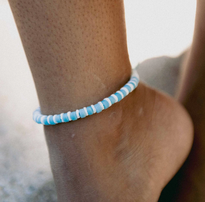 PINEAPPLE CHAWENG BEADED ANKLET-KALA-040