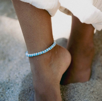 PINEAPPLE CHAWENG BEADED ANKLET-KALA-040