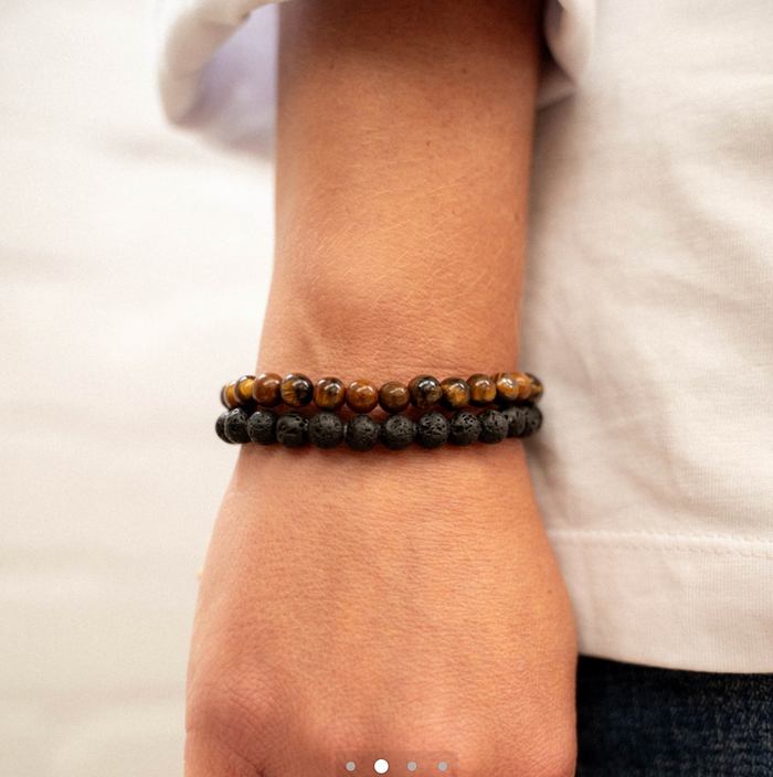 PINEAPPLE COCONUT WOOD BEADED BEACH BRACELET- NEP-305