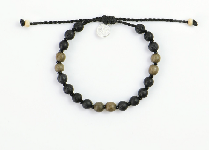 PINEAPPLE COCONUT WOOD BEADED BEACH BRACELET-NEP-303