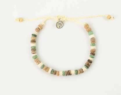 PINEAPPLE LAUT TURQUOISE & WOOD BEADED BRACELET- COCBP-012