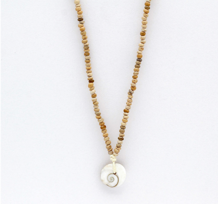 PINEAPPLE LIVADI COWRIE SHELL CHOKER NECKLACE- NCKP-132