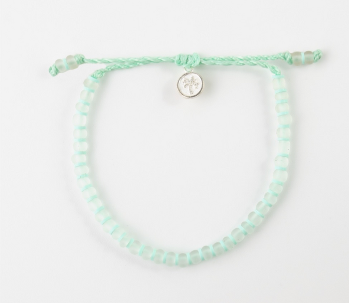 PINEAPPLE MARLEY GLASS BEADED ANKLET - GLWAP