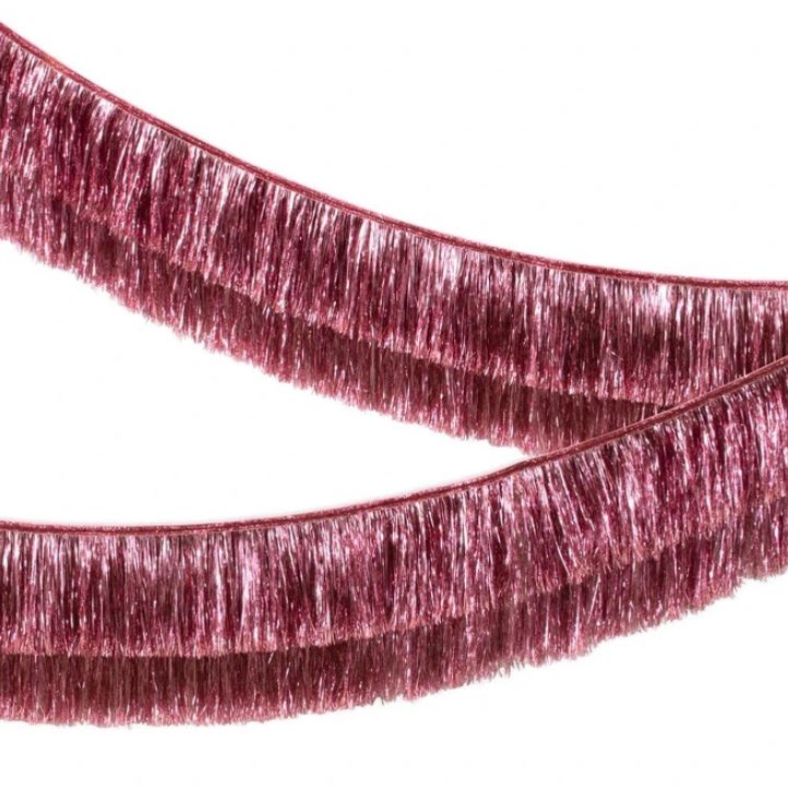 Pink Tinsel Fringe Garland