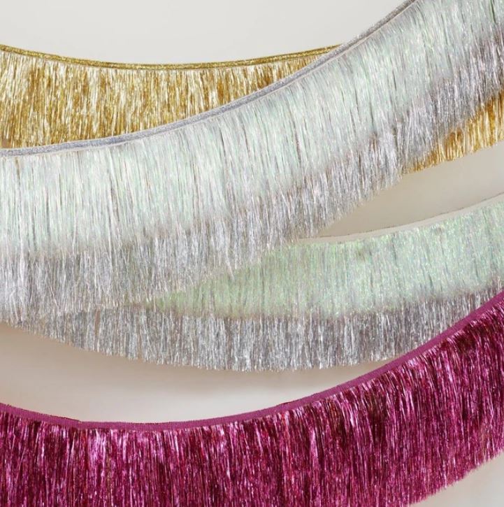Pink Tinsel Fringe Garland