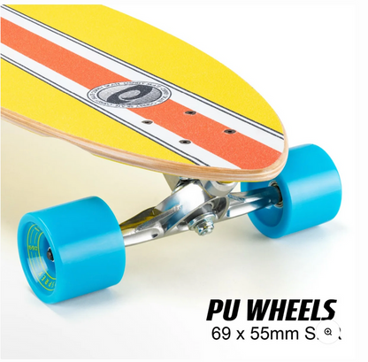 Pintail Longboard Skateboard - Stripe