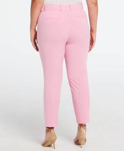 Classic Fit Clean Straight Leg Ankle Pant (Begonia Pink)