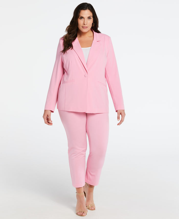 Classic Fit Clean Straight Leg Ankle Pant (Begonia Pink)
