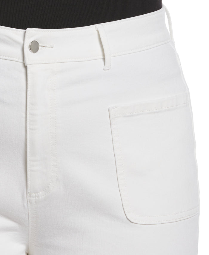 Cropped Wide Leg Jean (White)