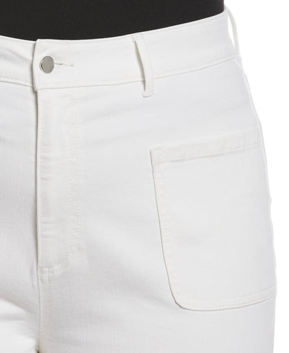 Cropped Wide Leg Jean (White)
