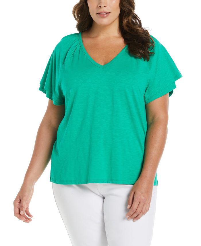 Flutter Raglan Sleeve Tee (Simply Green)