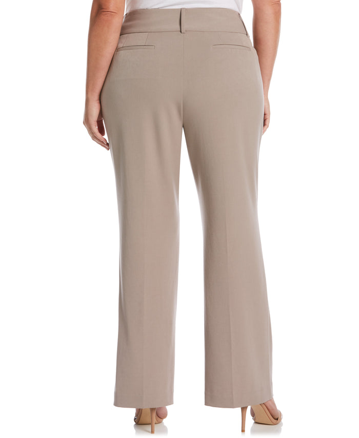 GABARDINE BOOTCUT PANT - CURVY FIT (Summer Straw)