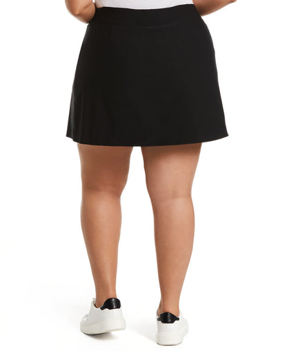 Modern Fit Skort with Front Slit (Black)
