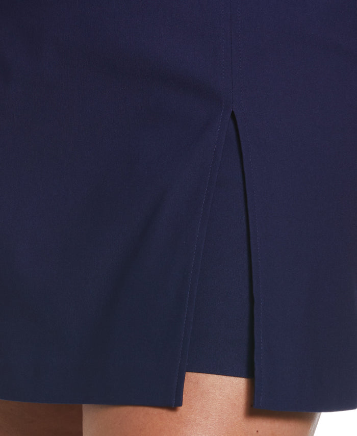 Modern Fit Skort with Front Slit (Mediterranean Blue)