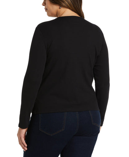 Ribbed Crew Neck Tee (Black)