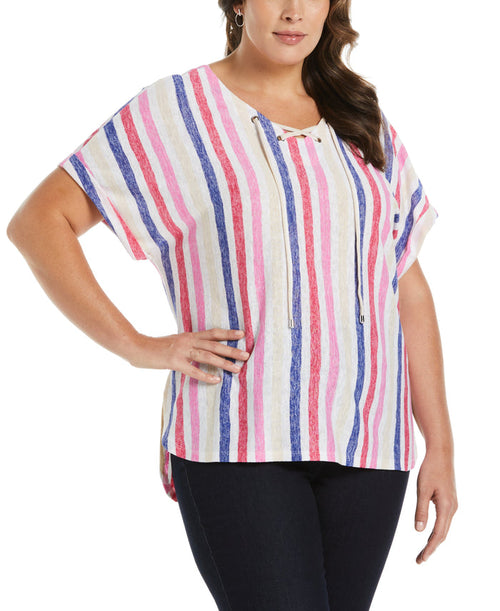 Stripe V-neck Top (Innuendo)