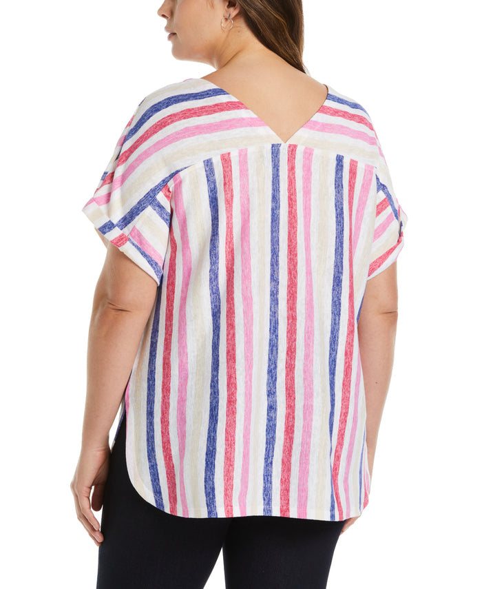 Stripe V-neck Top (Innuendo)