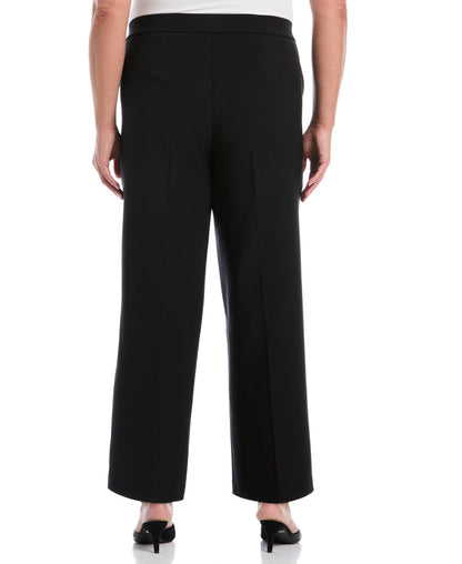 Plus Size Wide Leg Novelty Belt Pant (Black)