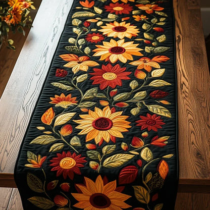 Quiltet bordløber - Efterårssolblomst
