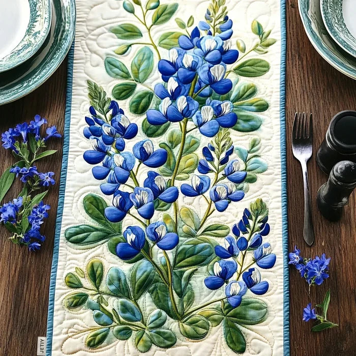 Quiltet bordløber - Serenata af Bluebonnets