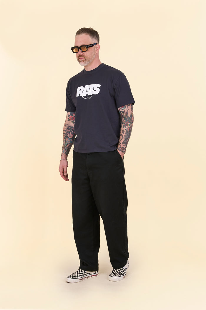Rats Box Logo T-Shirt - Charcoal