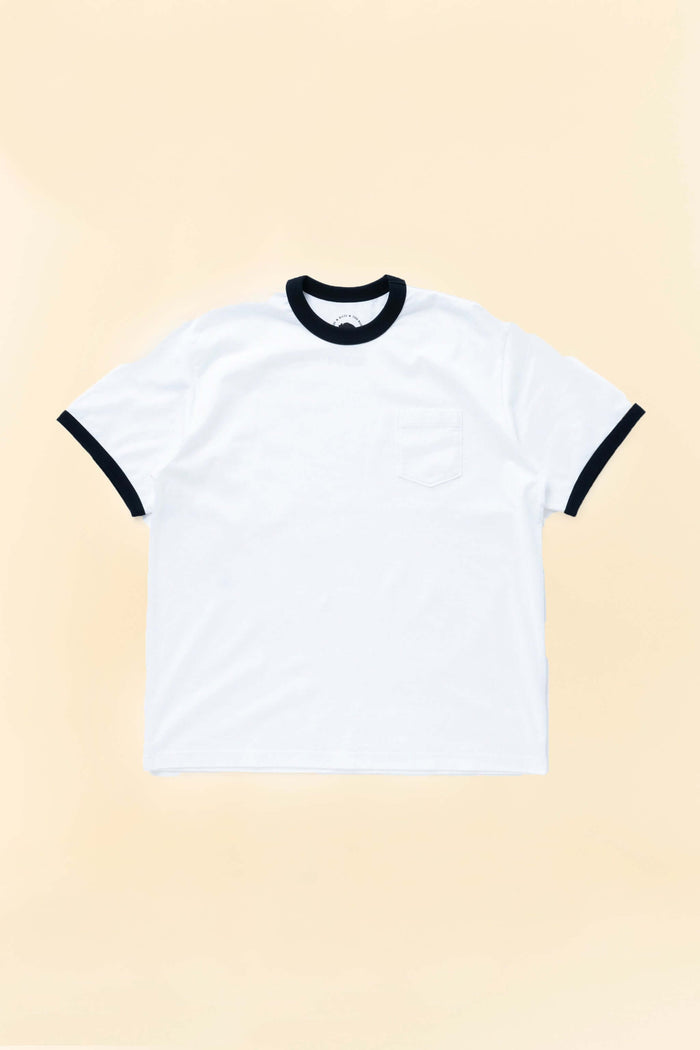 Rats Trim Pocket T-Shirt - White/Black