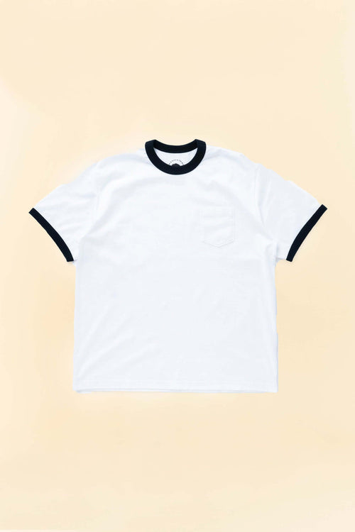 Rats Trim Pocket T-Shirt - White/Black
