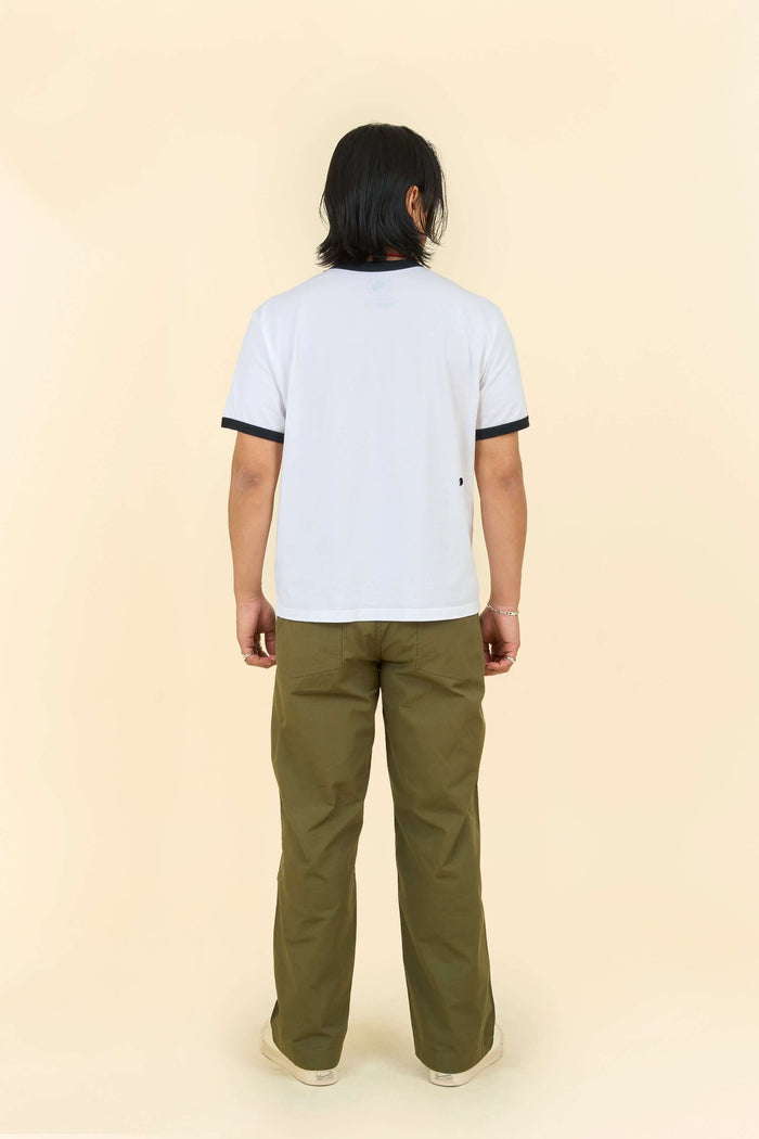 Rats Trim Pocket T-Shirt - White/Black