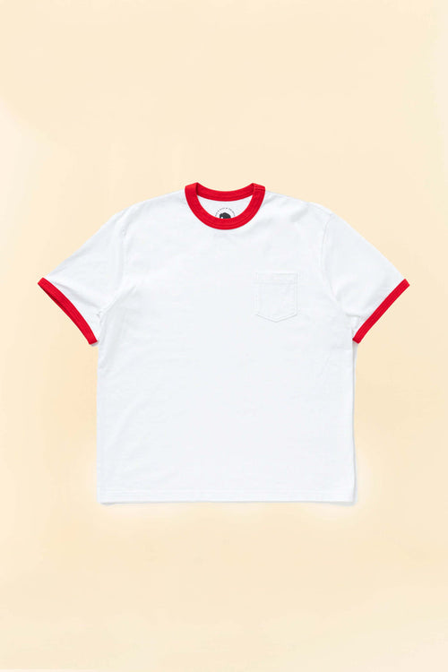Rats Trim Pocket T-Shirt - White/Red