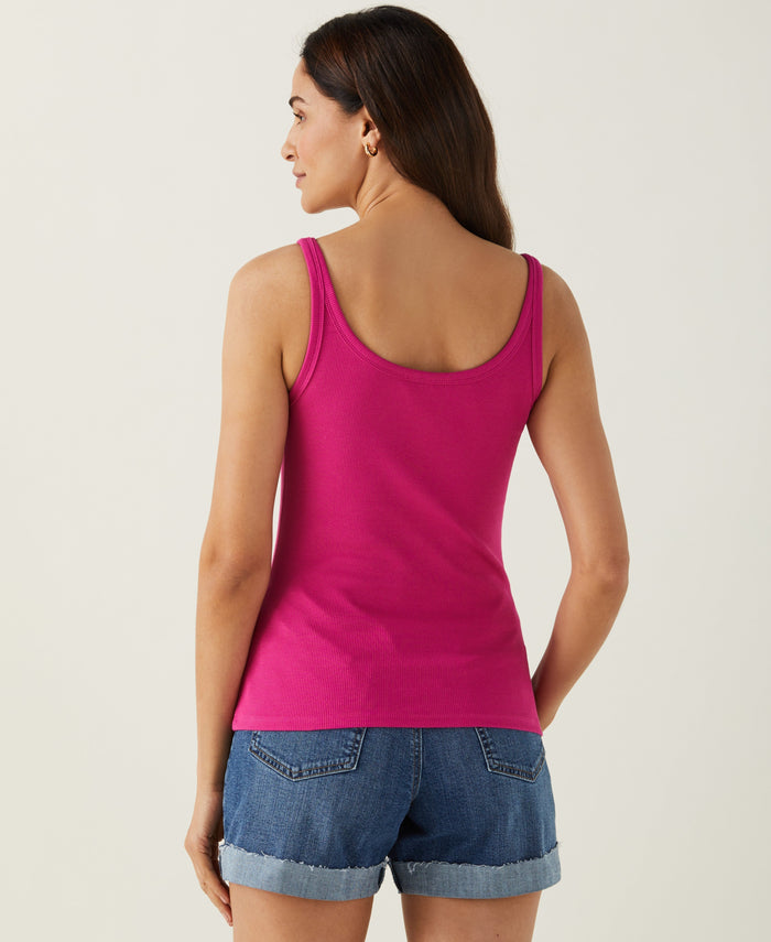 Ribbed Tank Top (Cosmo Pink)