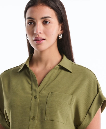 Roll Sleeve Shirt (Loden Green)