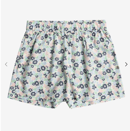 Roxy Blue Ocean Floor - Elasticated Waist Shorts For Girls 4-16