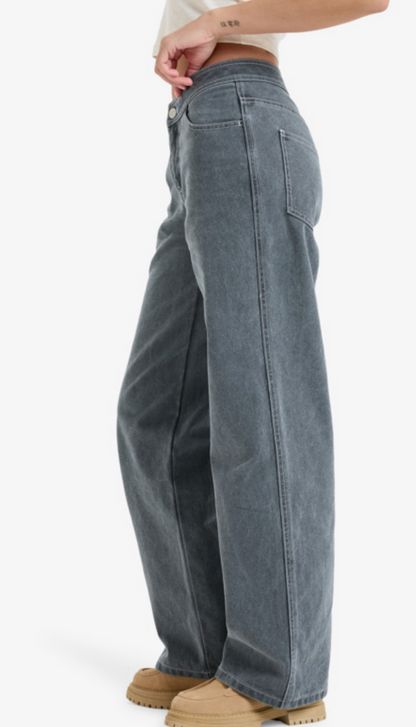 Roxy Chloe Kim Pop Stitch - Low Rise Relaxed Straight Leg Trousers for Women