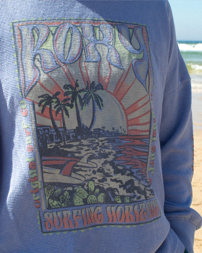 Roxy East Side Mid weight Long Sleeve Top in Grape Mist