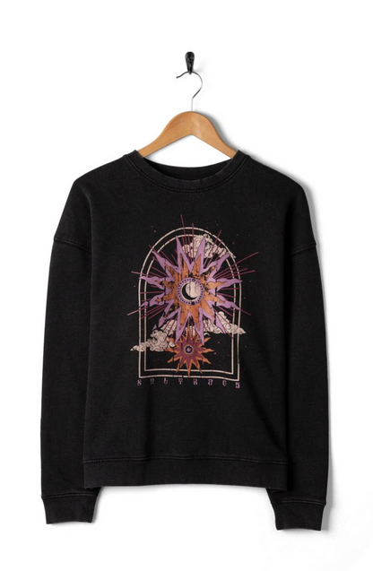 Saltrock Eclipse - Womens Oversized Sweat Shirt - Black