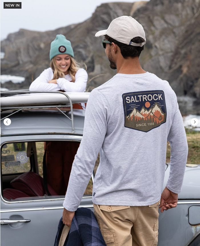 Saltrock  Uplands - Mens Long Sleeve T-Shirt - Grey