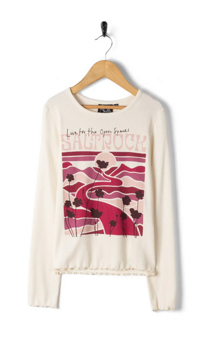 SALTROCK Vista Landscape - Kids Long Sleeve T-Shirt - Cream