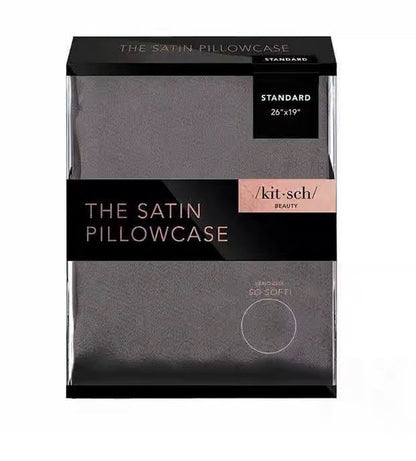 Satin Pillowcase in Charcoal/Ivory/Black