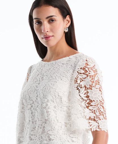 Scalloped Lace Top (Star White)