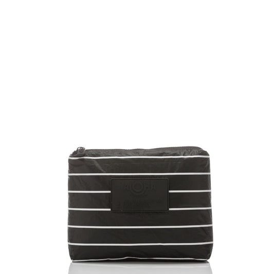 ALOHA COLLECTION - Pinstripe Small Pouch | White on Black