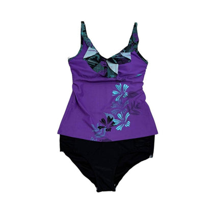 SPEEDO ALLULA FRILL TANKINI 2-PC SET