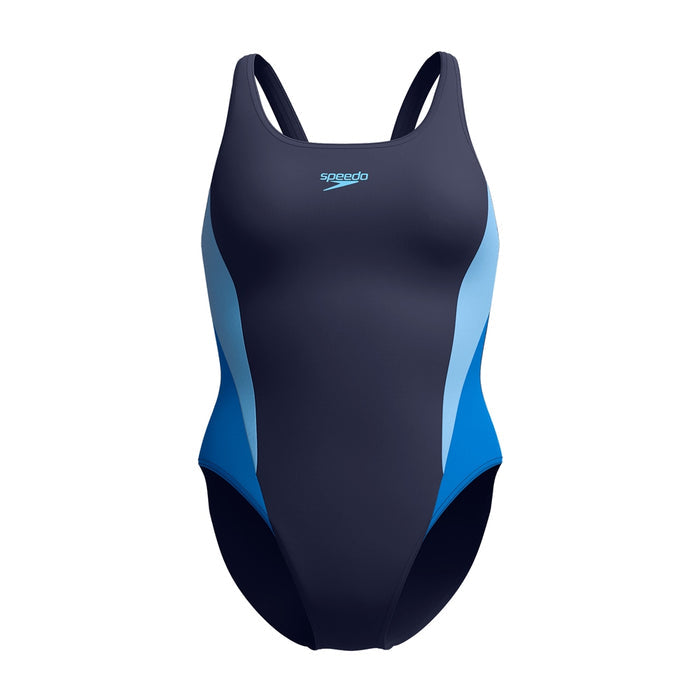 SPEEDO ASIA FIT WOMENS COLOURBLOCK SPLICE MUSCLEBACK