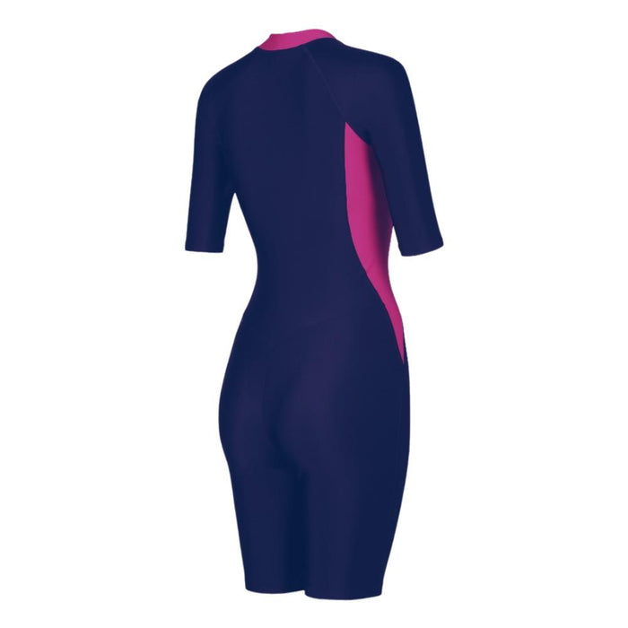 SPEEDO ASIA FIT WOMENS FRONT ZIP SHORT SLEEVE KNEESUIT