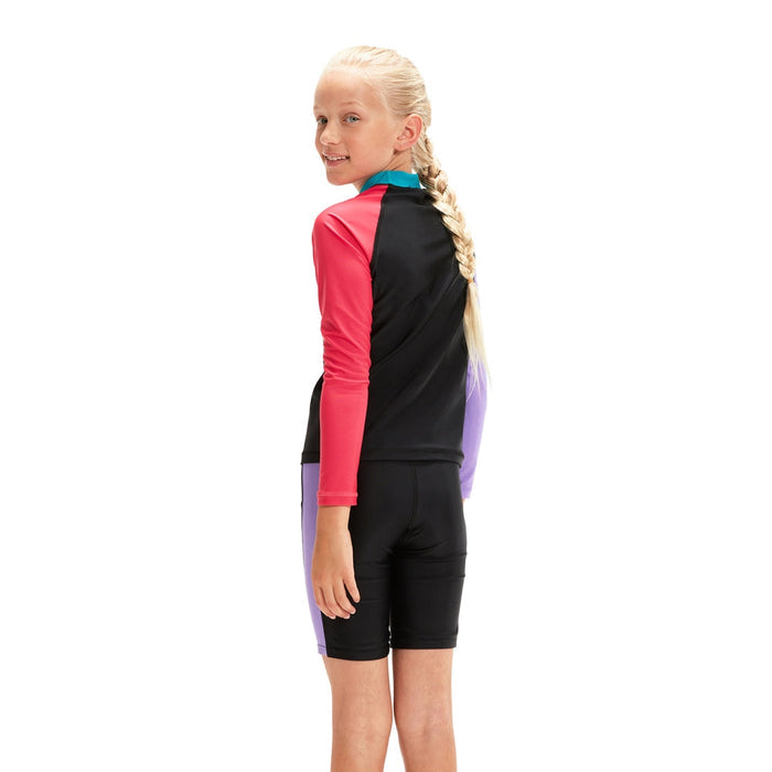 SPEEDO COLOURBLOCK RASH TOP & JAMMER SET - JUNIOR UNISEX