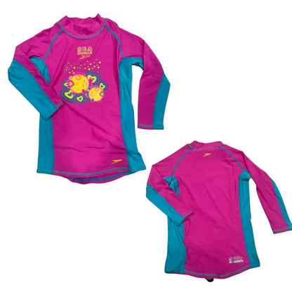 SPEEDO ESSENTIAL RASHGUARD LONG SLEEVES & JAMMER SET - TOTS GIRLS-Swimwear-Speedo Malaysia-Speedo Malaysia Online