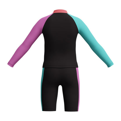 SPEEDO GIRLS COLOURBLOCK RASH TOP & JAMMER SET - JUNIOR FEMALE-[custom.seasonyearcode]-Speedo Malaysia Online