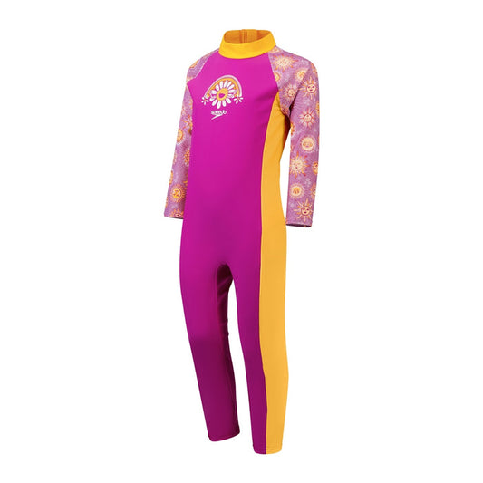 SPEEDO LONG SLEEVE ALL-IN-ONE SUN SUIT - TOTS GIRLS